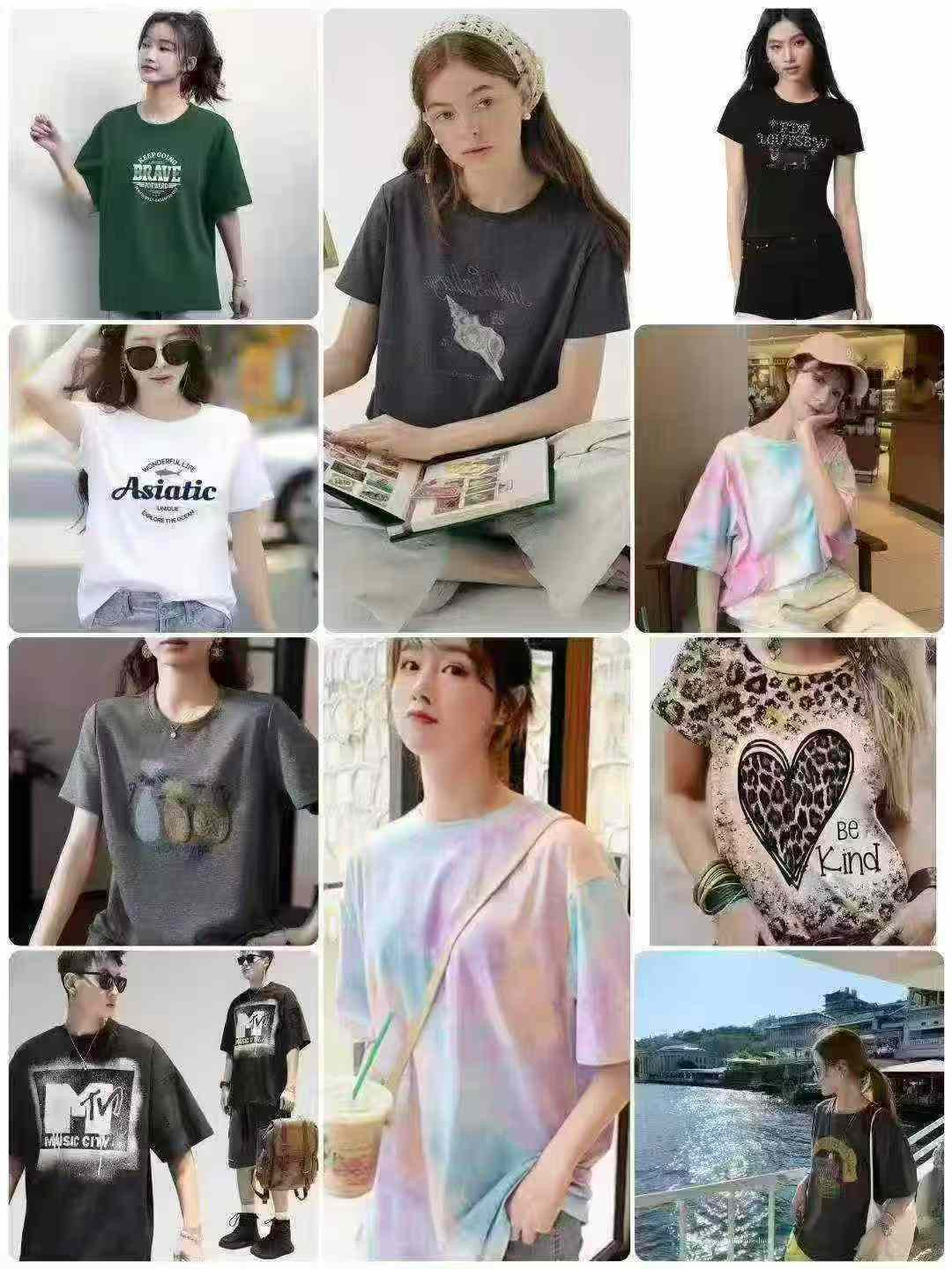 Cotton Unisex Unisex Loose Print Short Sleeve T-Shirt